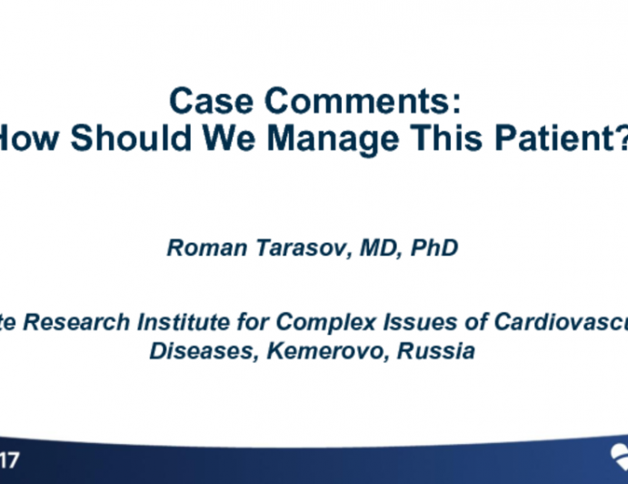 Case Comments: How Should We Manage This Patient?