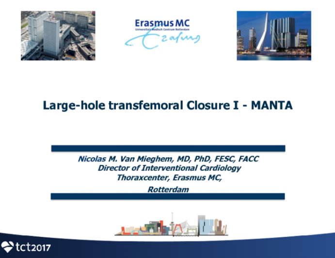 Large-hole Trans-femoral Closure I: The Manta Device