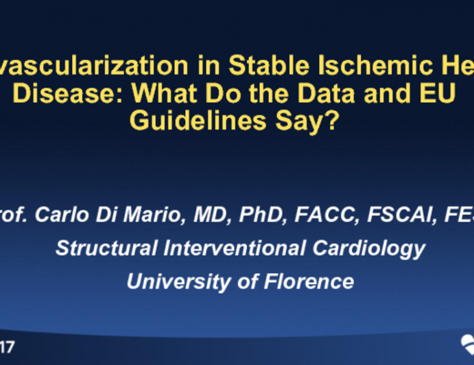 Revascularization in Stable Ischemic Heart Disease: What Do the Data and EU Guidelines Say?