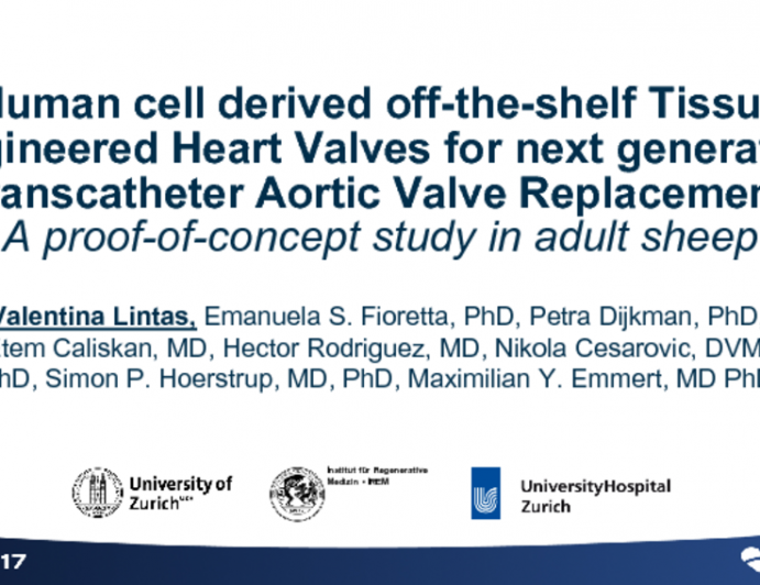 Human Cell Derived Off-The-Shelf Tissue Engineered Heart Valves for Next Generation TAVR: A Proof-of-Concept Study in Adult Sheep