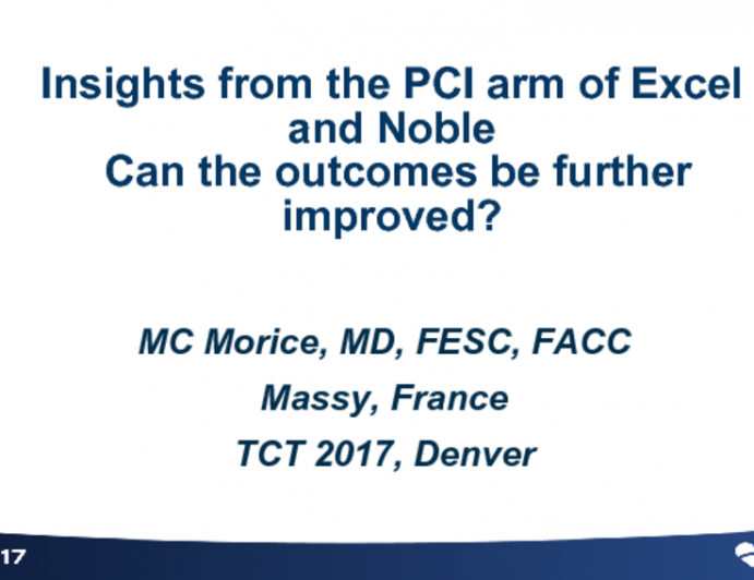 Insights From the PCI Arms in EXCEL and NOBLE: Can the Outcomes Be Further Improved?