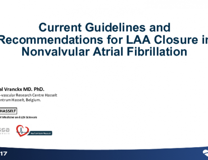 Current Guidelines and Recommendations for LAA Closure in Nonvalvular Atrial Fibrillation