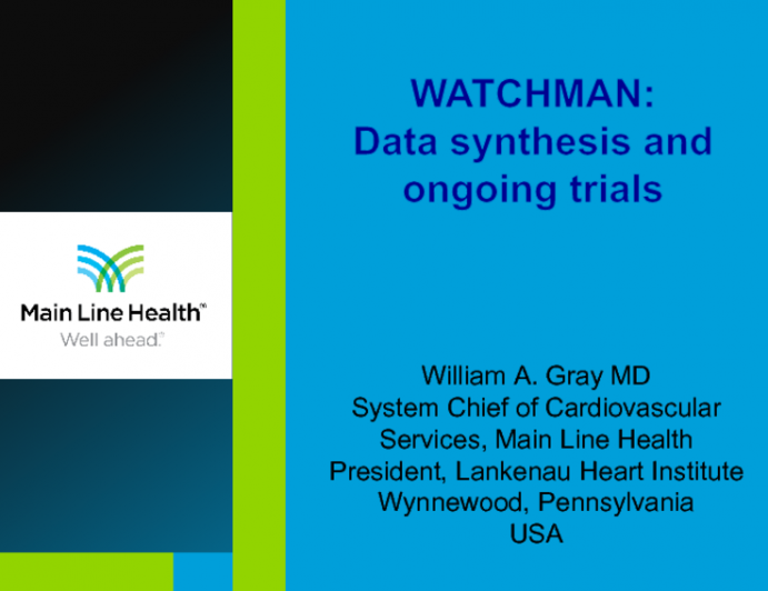 WATCHMAN: Data Synthesis and Ongoing Trials