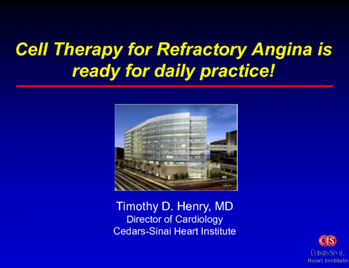 My Belief: Cell Therapy for Refractory Ischemia Is Ready for Daily Practice!