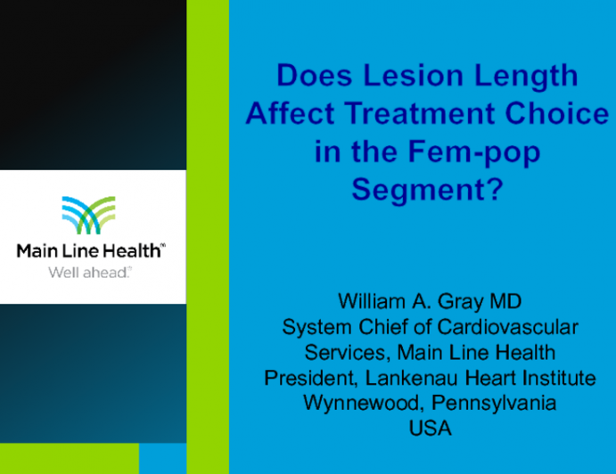 Does Lesion Length Affect Treatment Choice in the Fem-pop Segment?