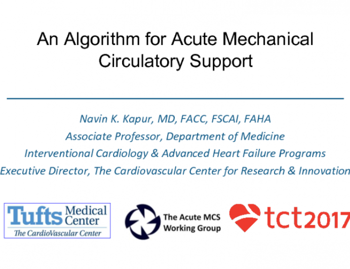 An Algorithm for Mechanical Circulatory Support