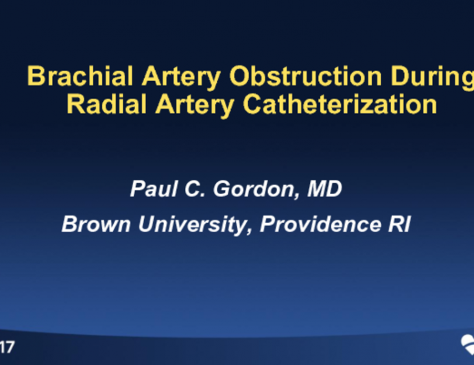 CASE #4: Asymptomatic Atherosclerotic Obstruction in the Brachial Artery (With Discussion)