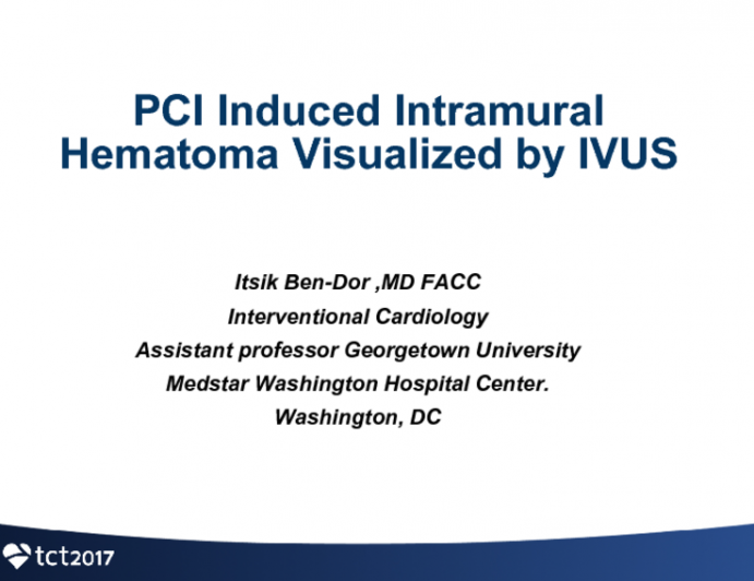Case #7: PCI Induced Intramural Hematoma Visualized by IVUS (With Discussion)