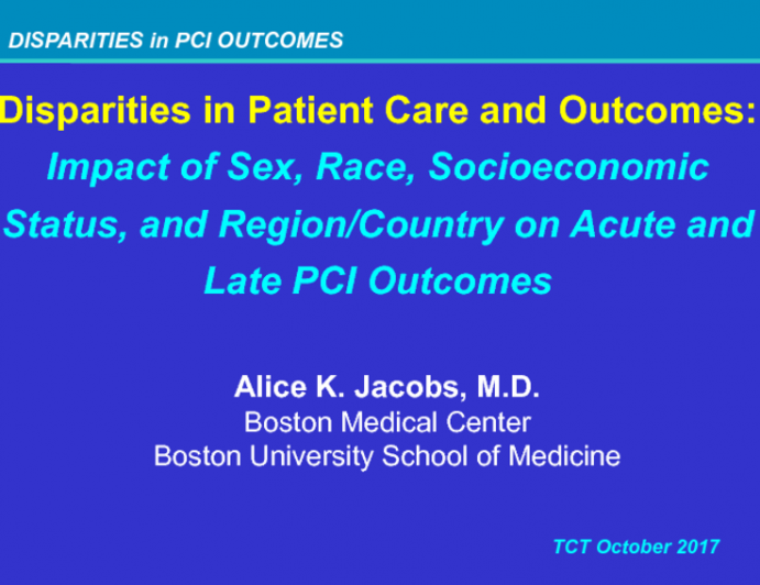 Impact of Sex, Race, Socioeconomic Status, and Region/Country on Acute and Late PCI Outcomes