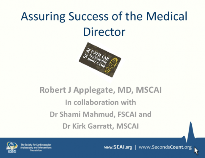 Assuring Success of the Medical Director