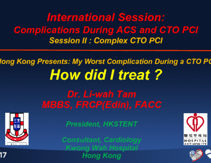 Hong Kong Presents: How I Treated This Complex CTO