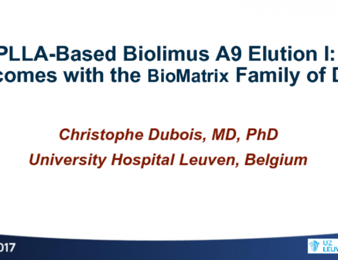 PLLA-Based Biolimus A9 Elution I: Outcomes With the BioMatrix Family of DES