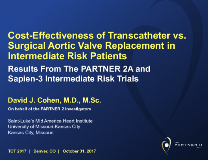 PARTNER 2A and SAPIEN 3 Cost-effectiveness: Cost-effectiveness of TAVR vs SAVR in Intermediate-Risk Patients With Aortic Stenosis