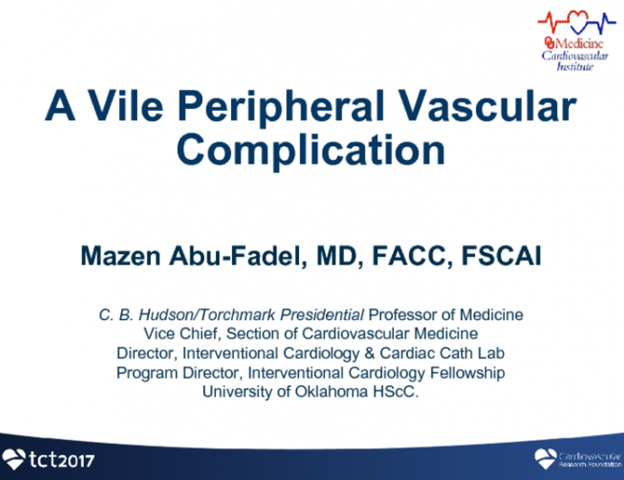 Case #7: A Vile Peripheral Vascular Complication (With Discussion)