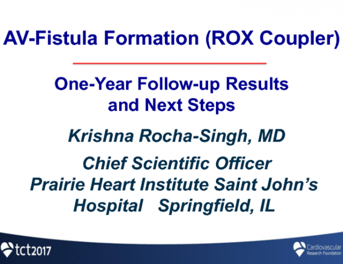 AV-Fistula Creation (ROX Coupler): Extended Follow-up Results and Next Steps