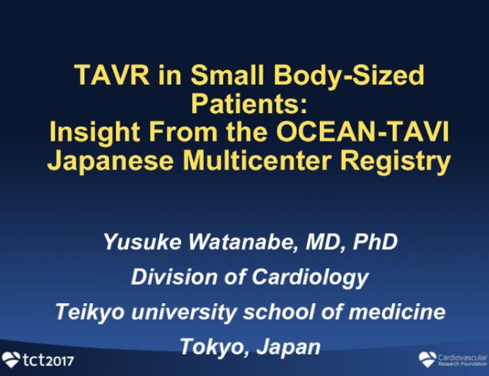 TAVR in Small Body-Sized Patients: Insight From the OCEAN-TAVI Japanese Multicenter Registry