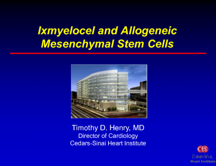 New Products: Ixmyelocel and Allogeneic Mesenchymal Stem Cells