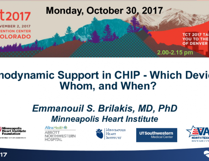 Keynote Lecture: Hemodynamic Support in CHIP - Which Device, in Whom, and When?