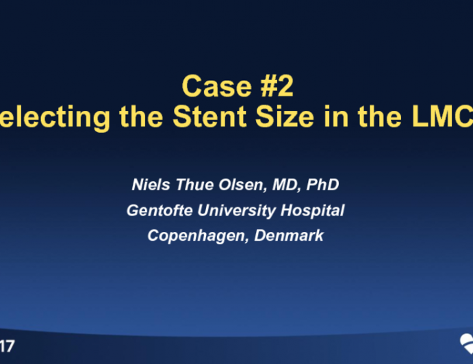 Case #2: Selecting the Stent Size in the LMCA Bifurcation