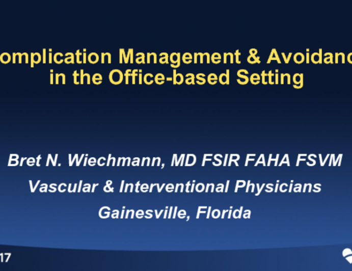 Complication Management and Avoidance in the Office-Based Setting