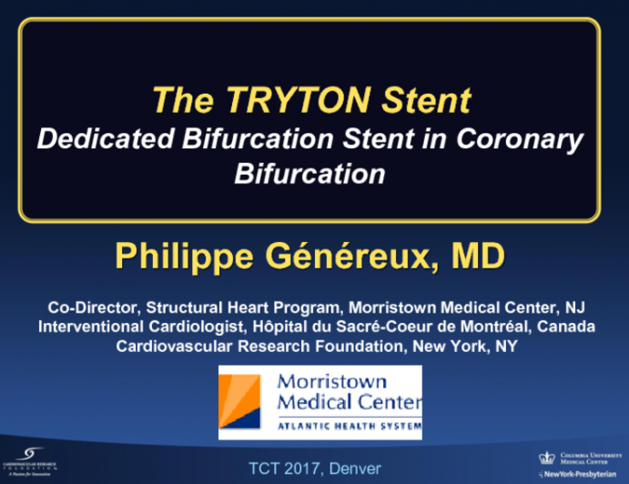 Bifurcation Stents 1: TRYTON Description, Data, and Case Examples