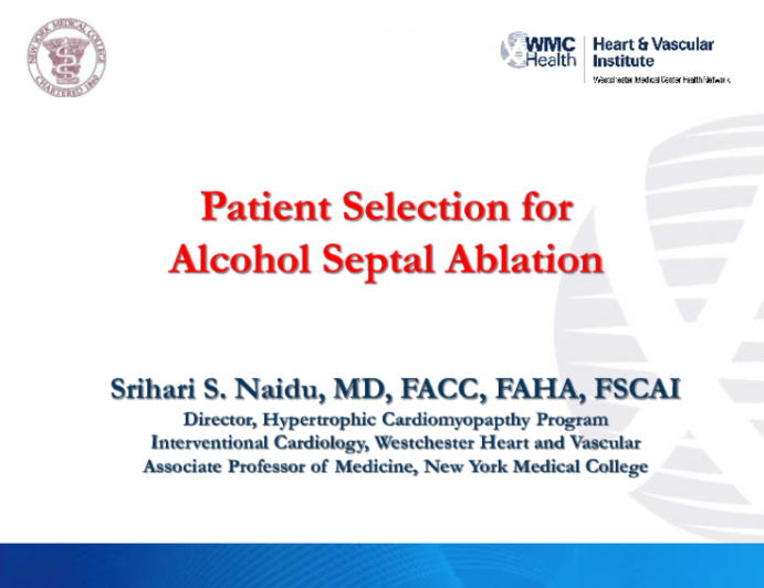 Patient Selection for Alcohol Septal Ablation
