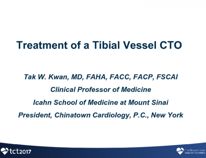 Case Presentation: Treatment of a Tibial CTO