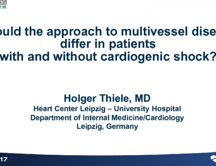 Should the Approach to Multivessel Disease Differ in Patients With and Without Cardiogenic Shock?