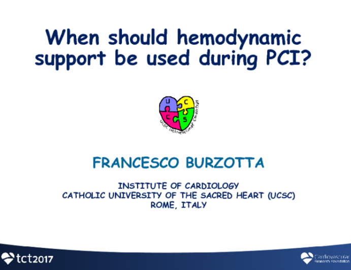 When Should Hemodynamic Support Be Used During PCI?