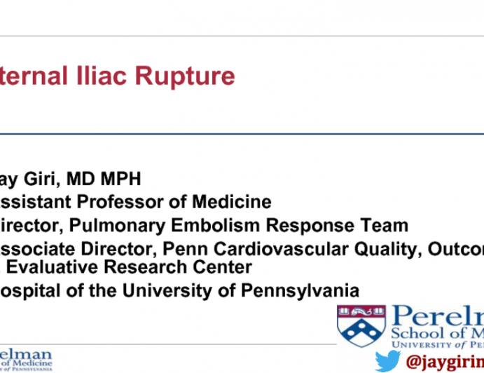 Diagnosis and Management of External Iliac Rupture: Case Introduction