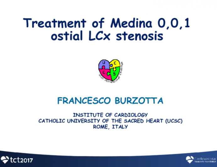 Case #8: Treatment of a Medina 001 Ostial LCX Stenosis (With Discussion)