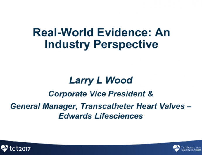 Real World Evidence: Industry view