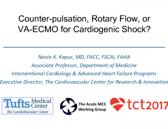 Mechanical Hemodynamic Support: Counterpulsation, Rotary Flow, or ECMO for Cardiogenic Shock, and Why?