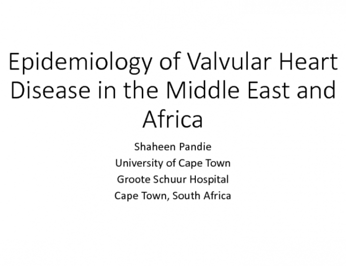 Epidemiology of Valvular Heart Disease in the Middle East and Africa