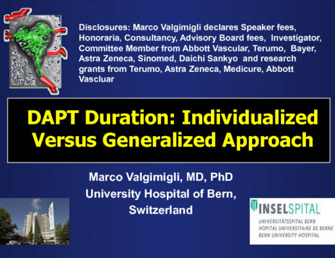 DAPT Duration: Individualized vs Generalized Approach