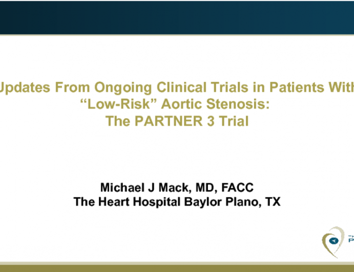 The PARTNER 3 Low-risk Trial