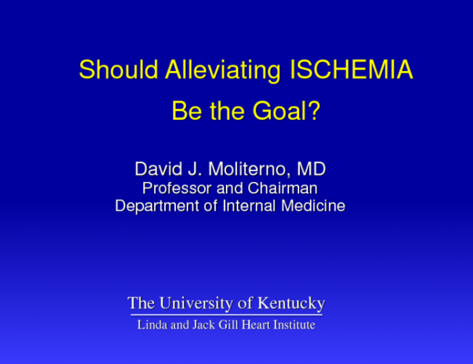 Should Alleviating ISCHEMIA Be the Goal?