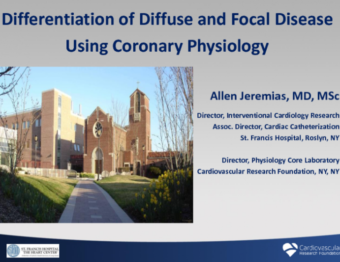 In This Case: Differentiation of Diffuse and Focal Disease Using Coronary Physiology (With Discussion)