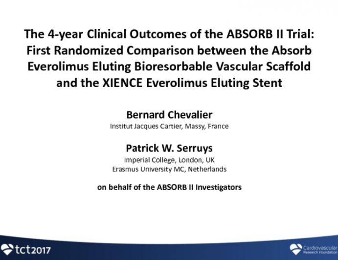 ABSORB II at 4 Years: Clinical Outcomes Beyond the Cusp of Complete Bioresorption