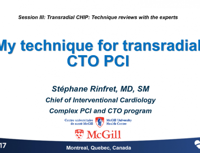 My Technique for: Transradial CTO PCI