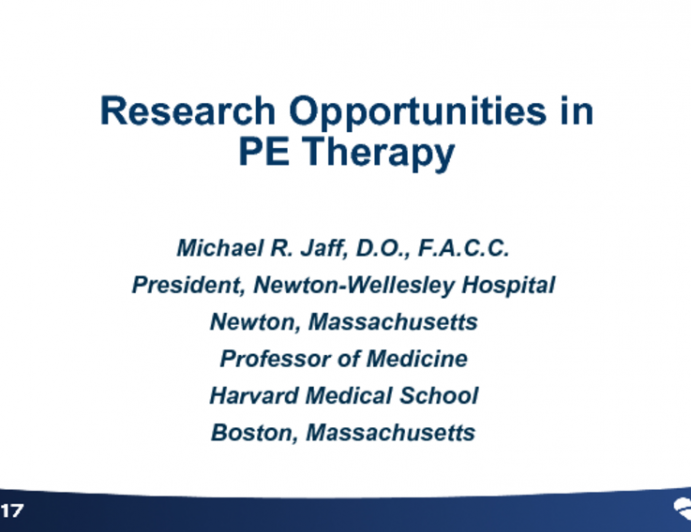 Research Opportunities in PE Therapy