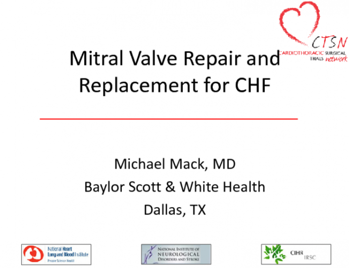 Mitral Valve Repair and Replacement for CHF