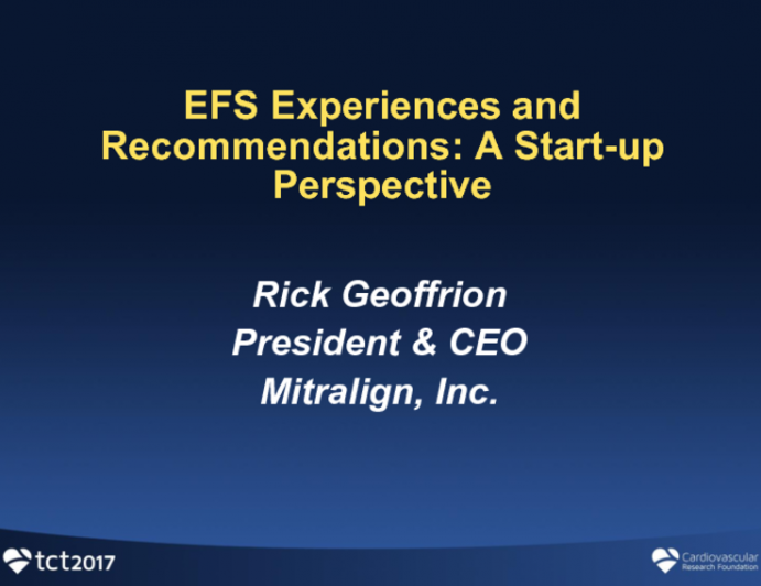 EFS Experiences and Recommendations: A Start-up Perspective