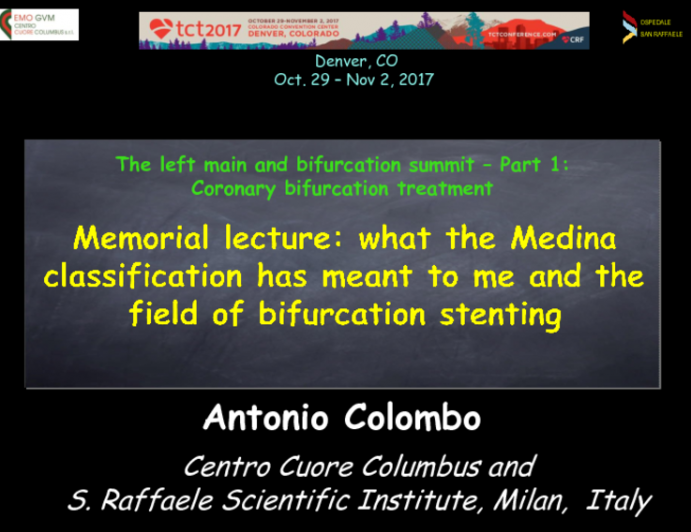 Memorial Lecture: What the Medina Classification Has Meant to Me and the Field of Bifurcation Stenting