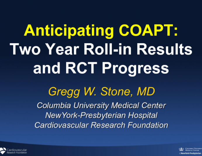 Anticipating CoAPT: Two Year Roll-in Results and RCT Progress