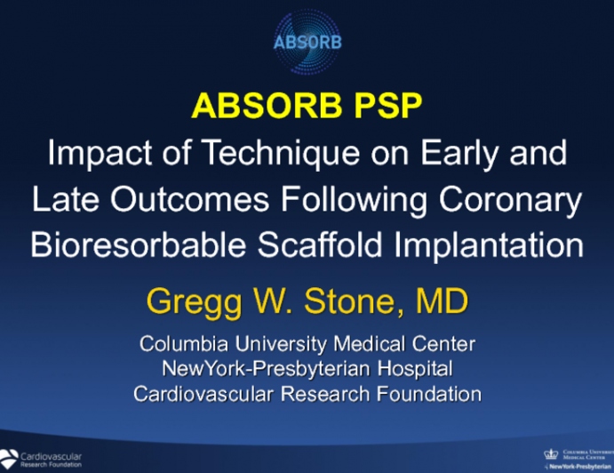 ABSORB PSP: Impact of Technique on Early and Late Outcomes Following Coronary Bioresorbable Scaffold Implantation