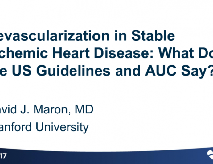 Revascularization in Stable Ischemic Heart Disease: What Do the US Guidelines and AUC Say?