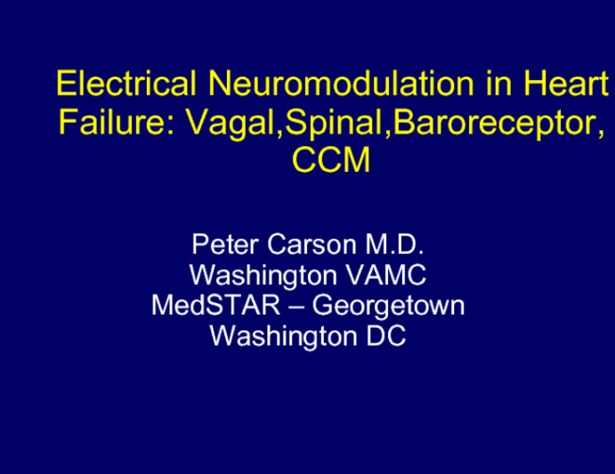 Electrical Neuromodulation (Baroceptor, Vagal, Spinal, Aortic Arch, Impulse)