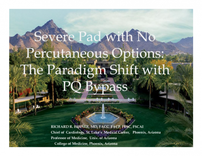 Severe Pad with No Percutaneous Options: The Paradigm Shift with PQ Bypass