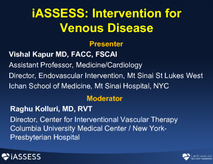 iASSESS: Intervention for Venous Disease